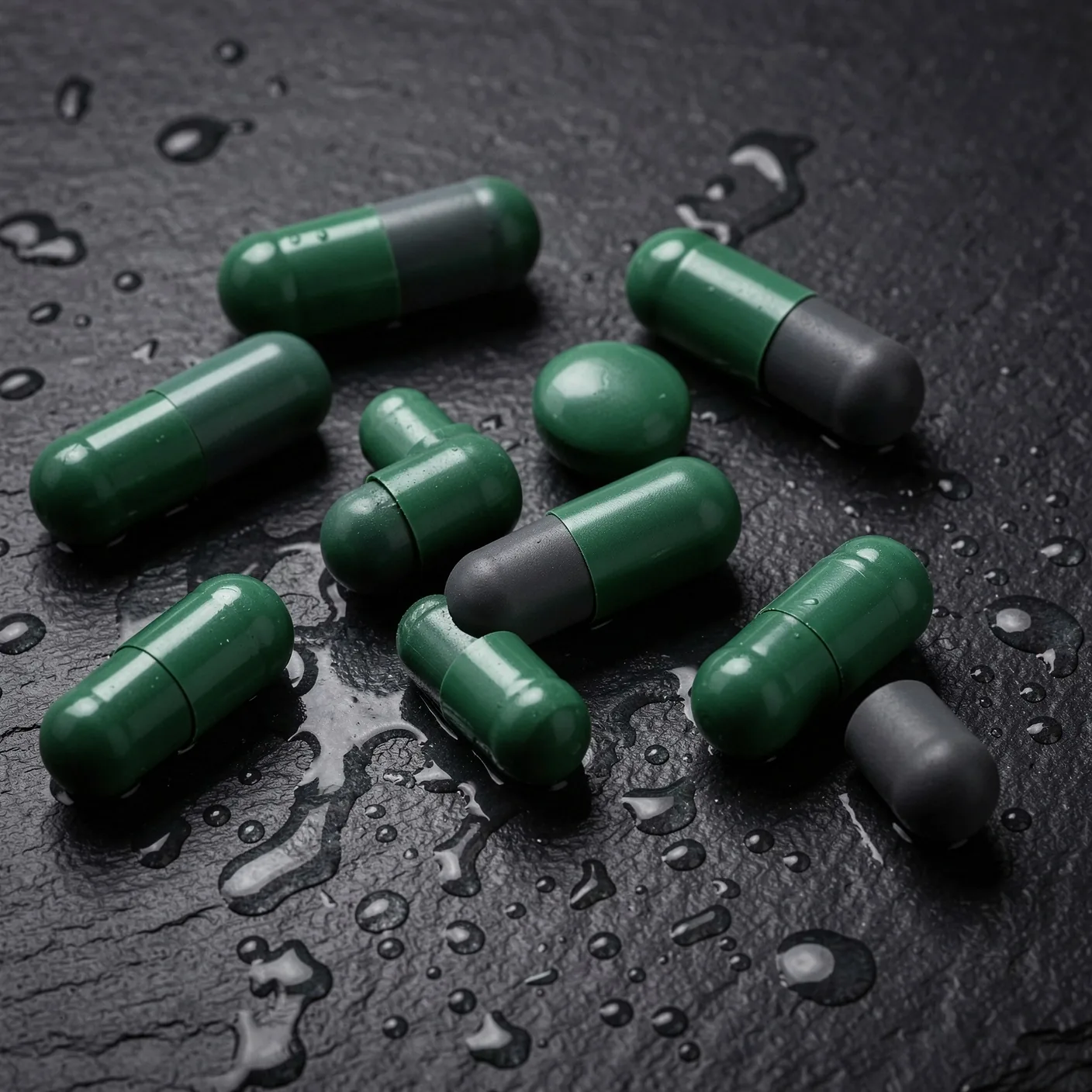Close-up view of vitamin and mineral complex capsules
